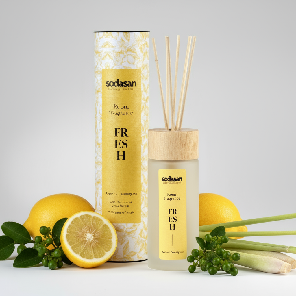 Dabīgs citronu telpu aromatizētājs ar kociņiem, 200 ml