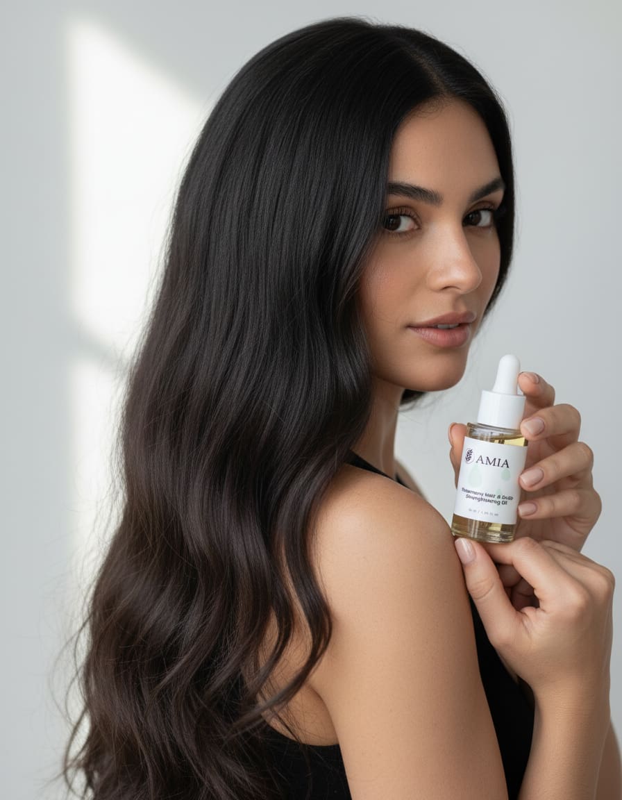 Amia rosemary hair and scalp strenghtening oil. 